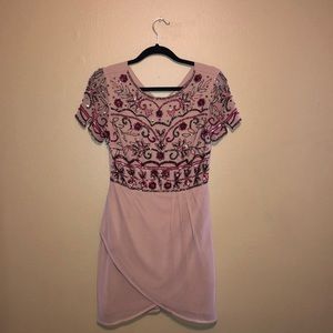 Frock & Frill Sequined Blush Cocktail Dress, US 6